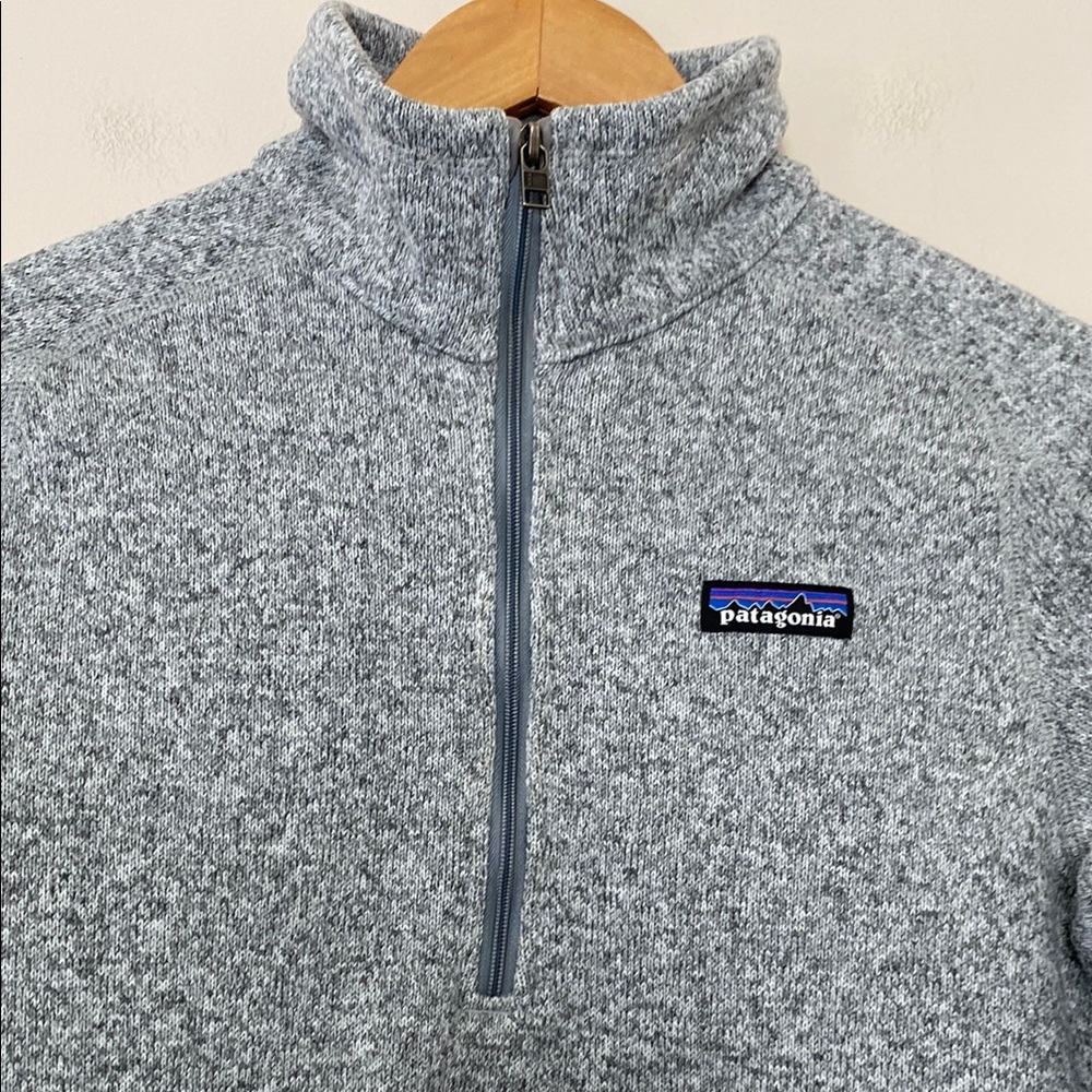 Patagonia Women's Better Sweater Fleece Gray Quarter-Zip Pullover Size M - Picture 7 of 15